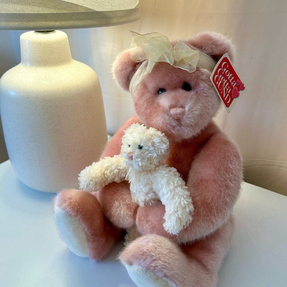 Vintage GUND Duchess Pink Bear with Tag